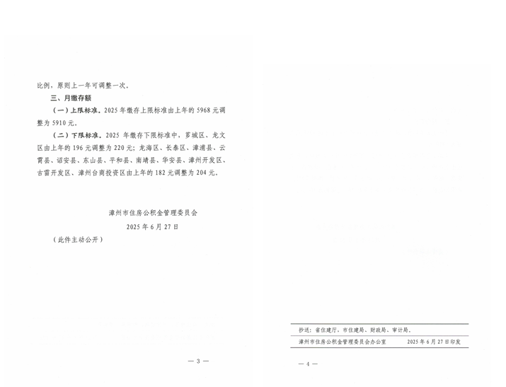 漳州住房公积金缴存基数将于7月1日进行调整！